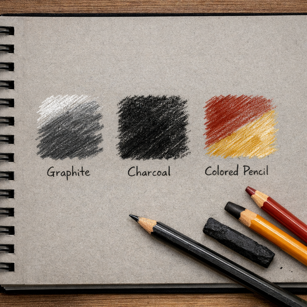 pencil selection for sketching on toned paper