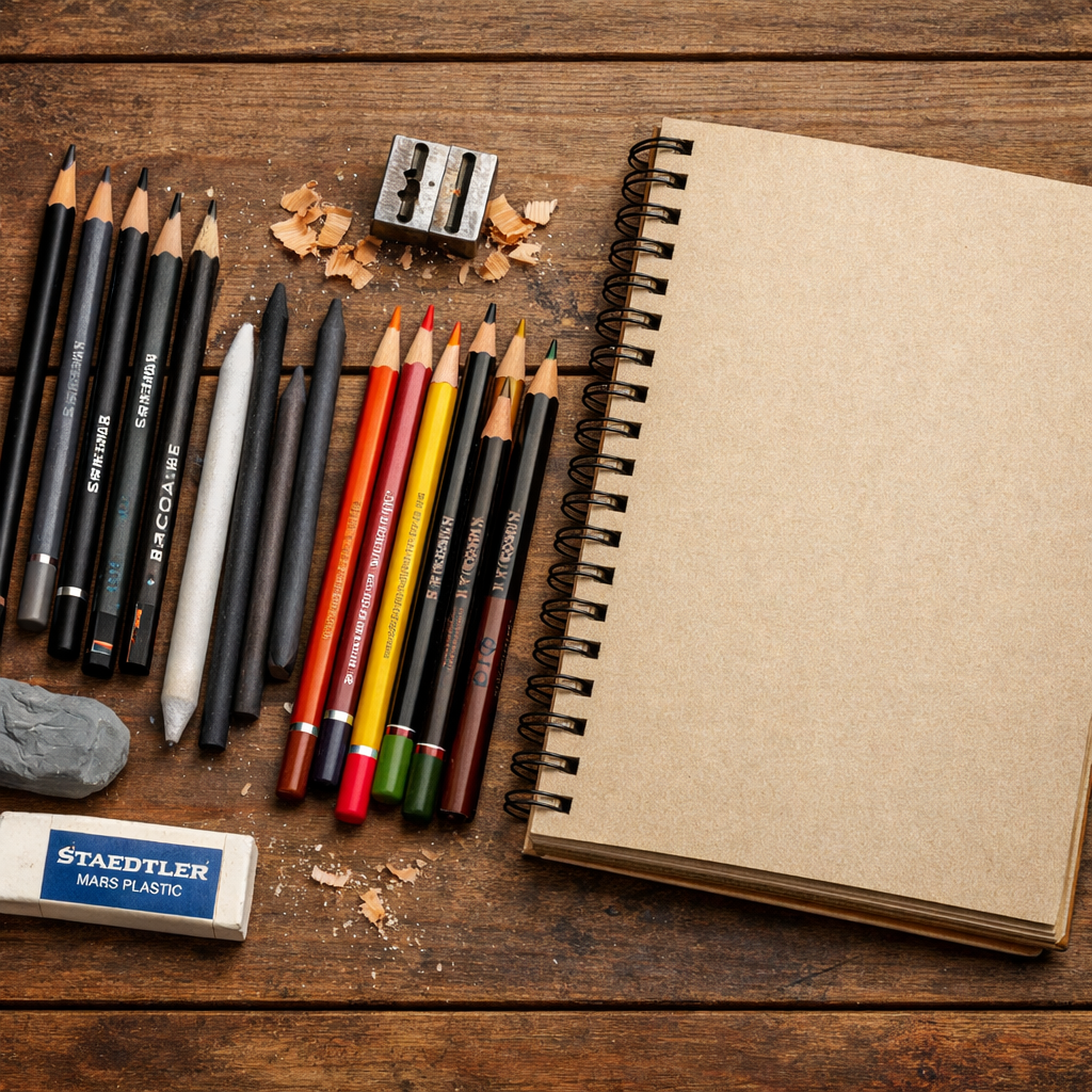 pencil selection for sketching on toned paper