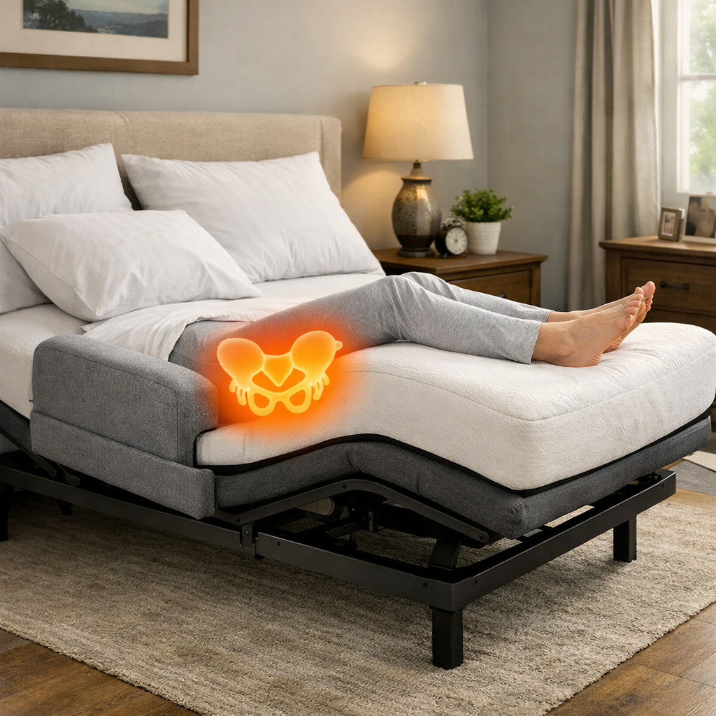hip relief visual for adjustable bed
