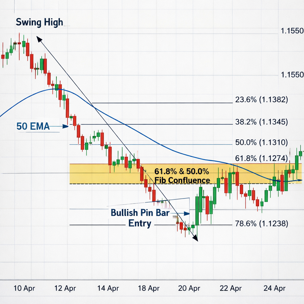 Fibonacci swing confluence forex chart