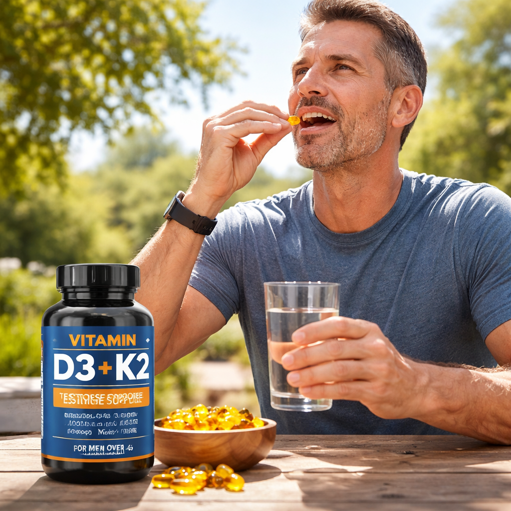 Vitamin D3 K2 testosterone support vitamins for men over 45