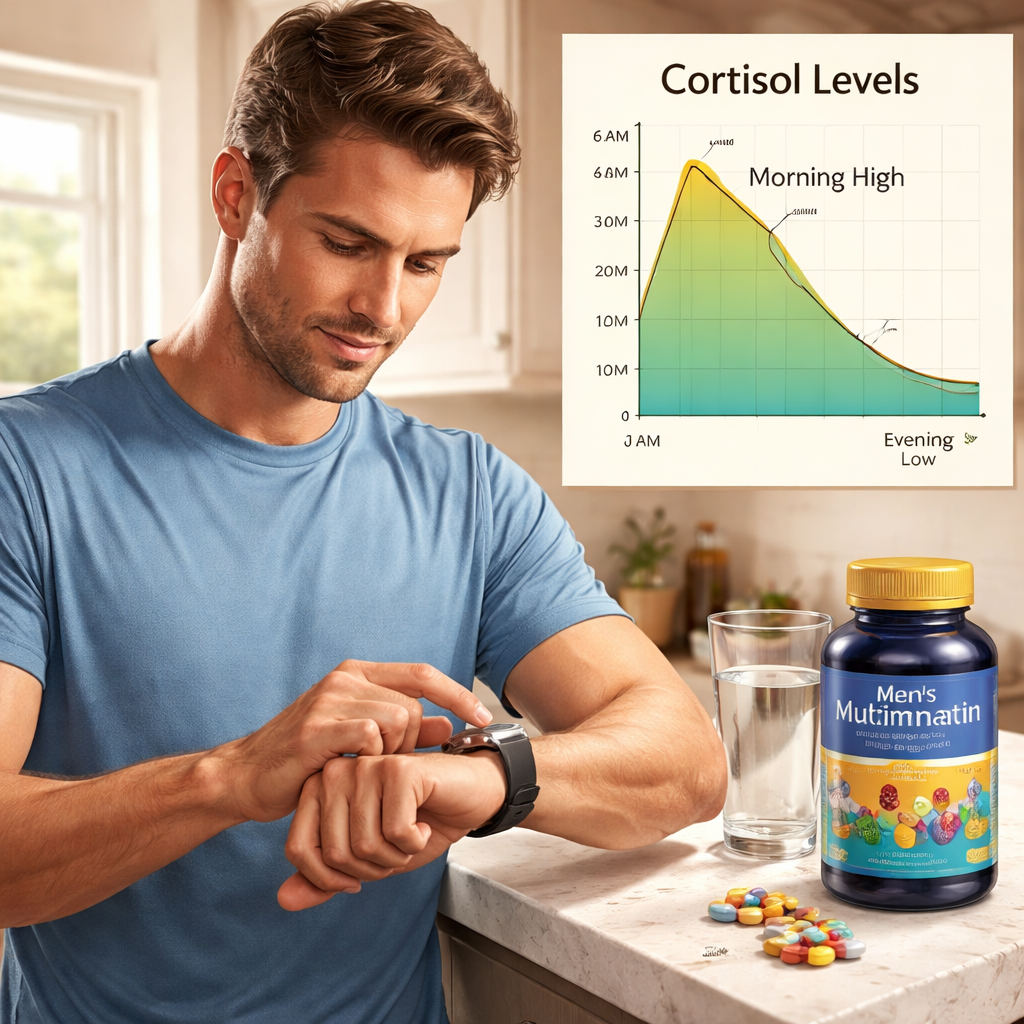 multivitamin for men with high cortisol levels cortisol pattern illustration