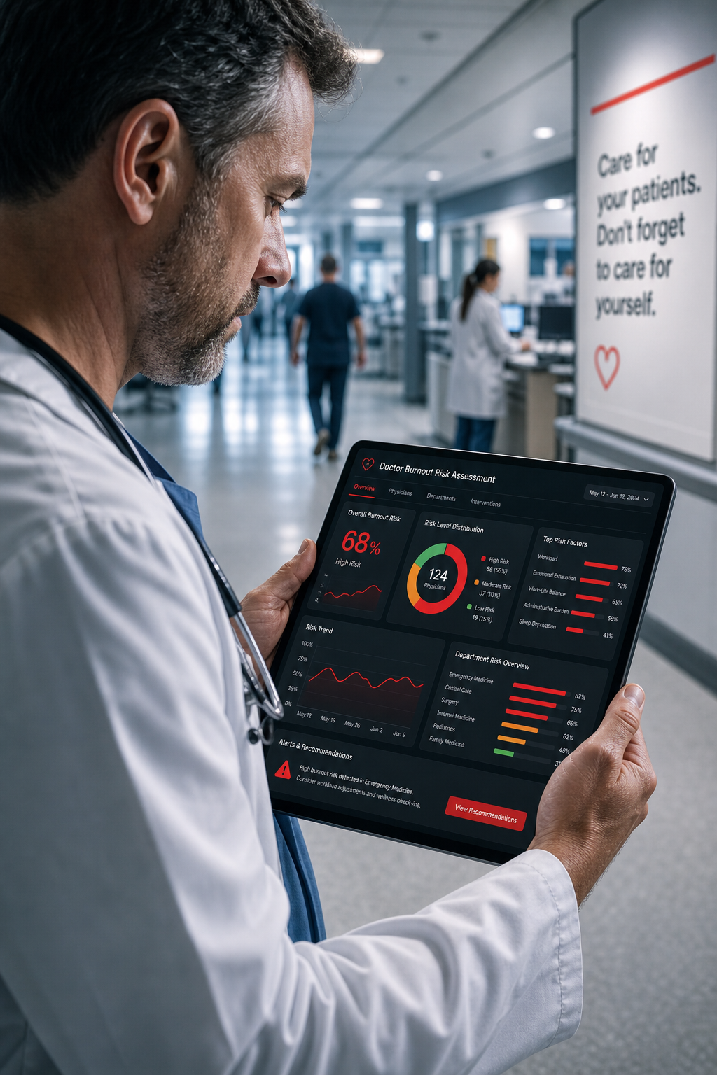 doctor burnout risk assessment dashboard