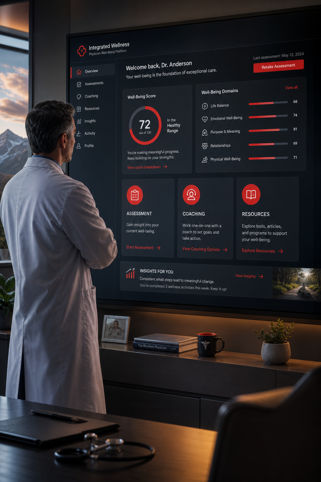 clinician wellness integrated assessment platform