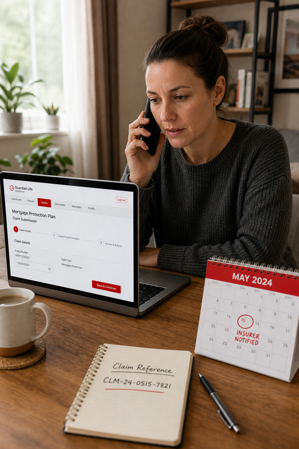 notifying insurer about a mortgage protection claim