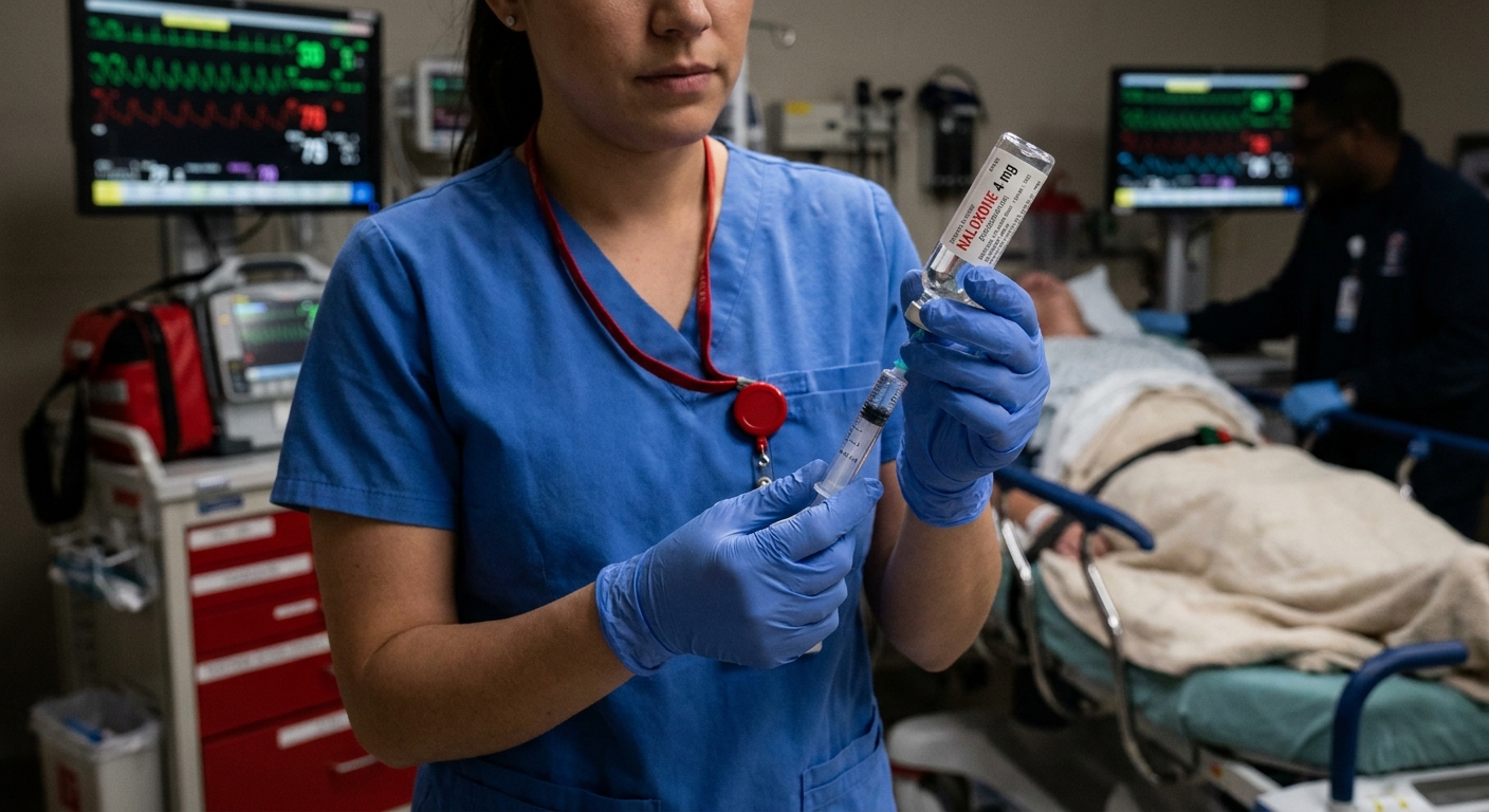 High‑dose naloxone protocol pack in use