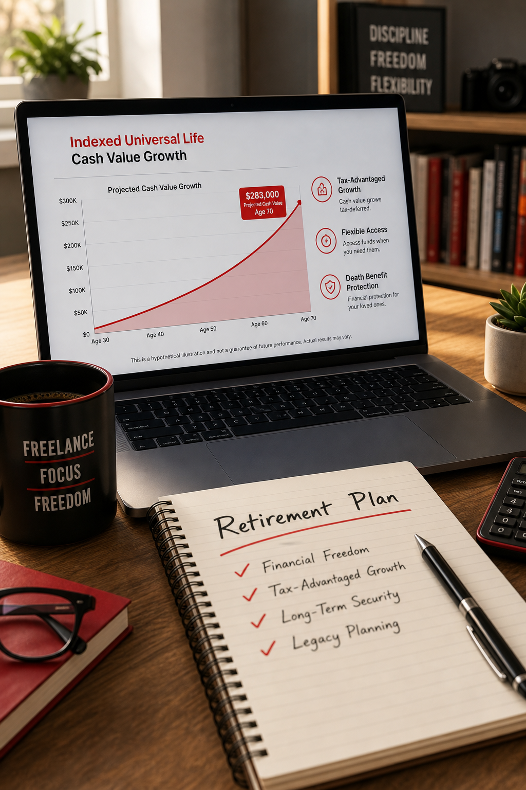 Indexed universal life cash value growth for freelancers.
