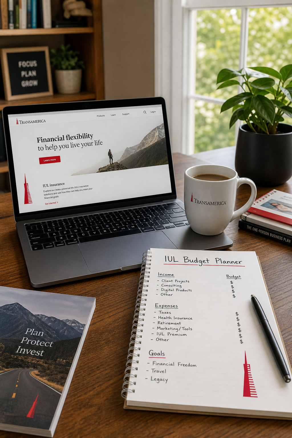 Transamerica IUL budgeting for freelancers.