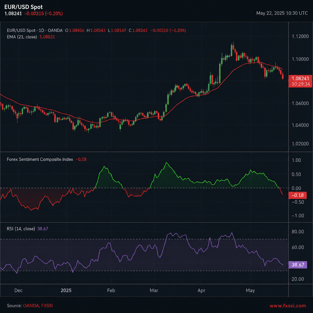forex sentiment composite index chart with technical overlays