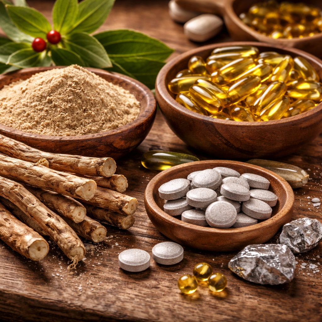 natural testosterone‑supporting herbs and minerals