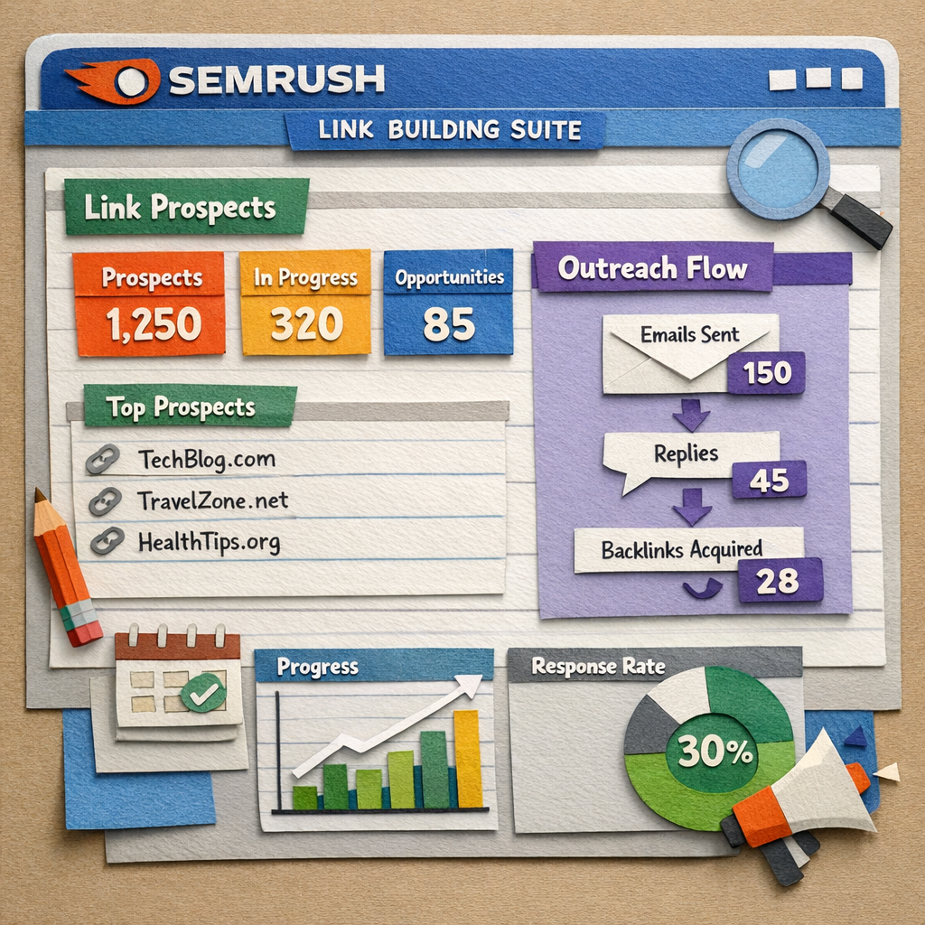 Semrush link building suite overview