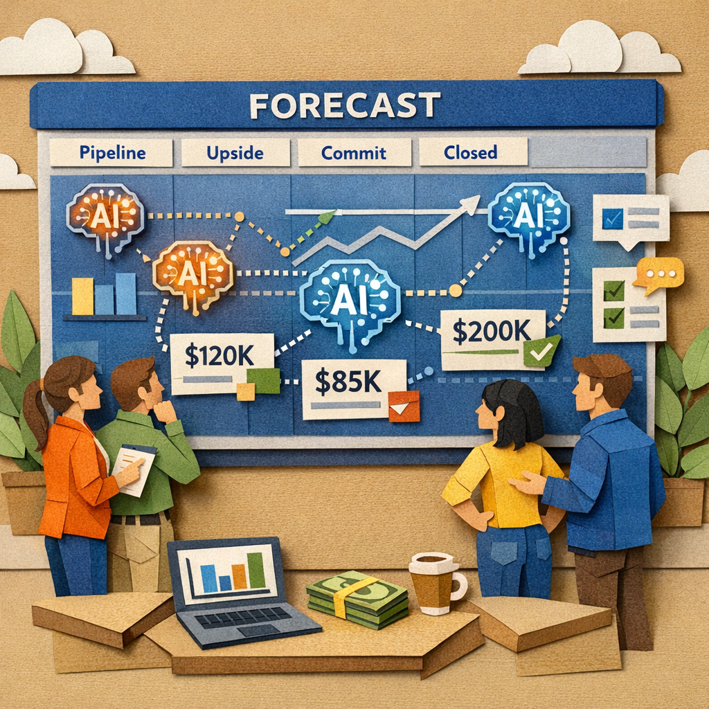 AI forecasting visualization for revenue teams