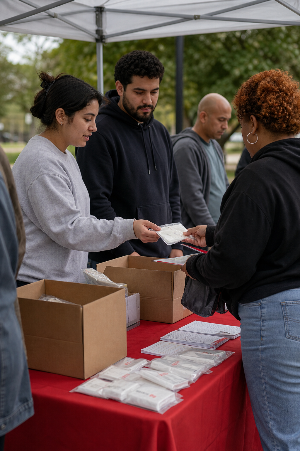 Harm reduction organization distributing naloxone kits