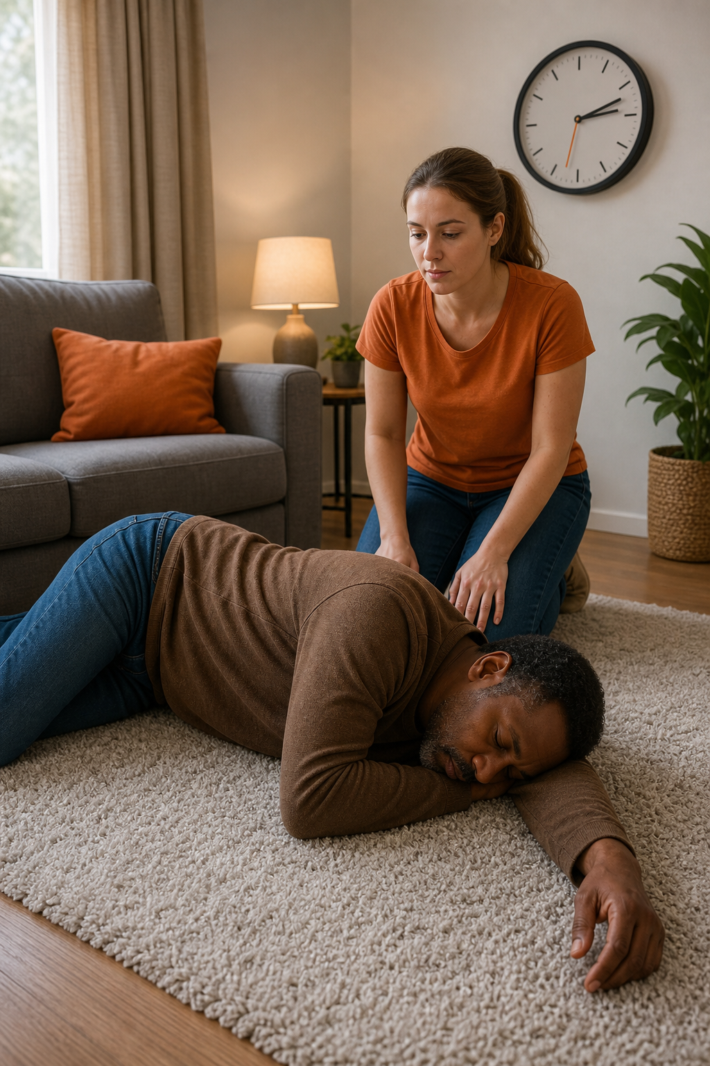 recovery position after naloxone administration.