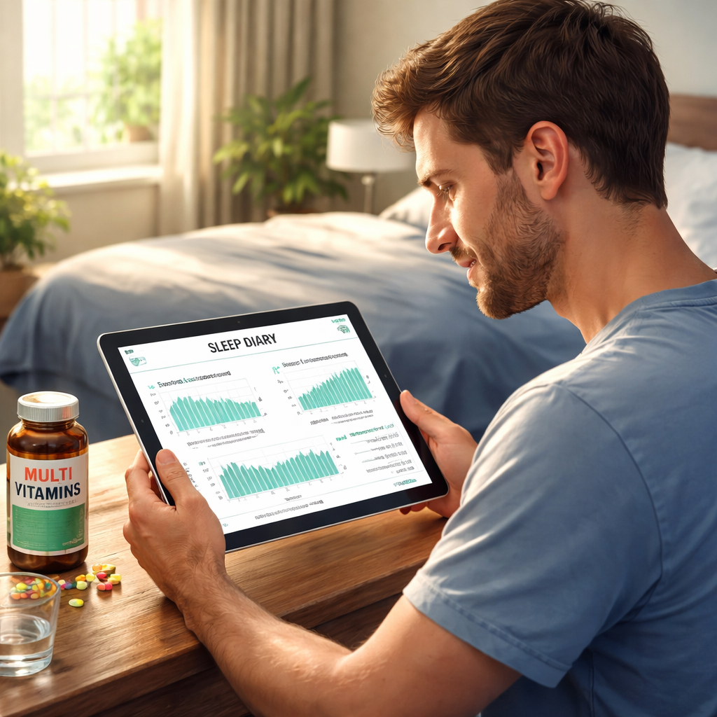 monitoring sleep quality after using a multivitamin