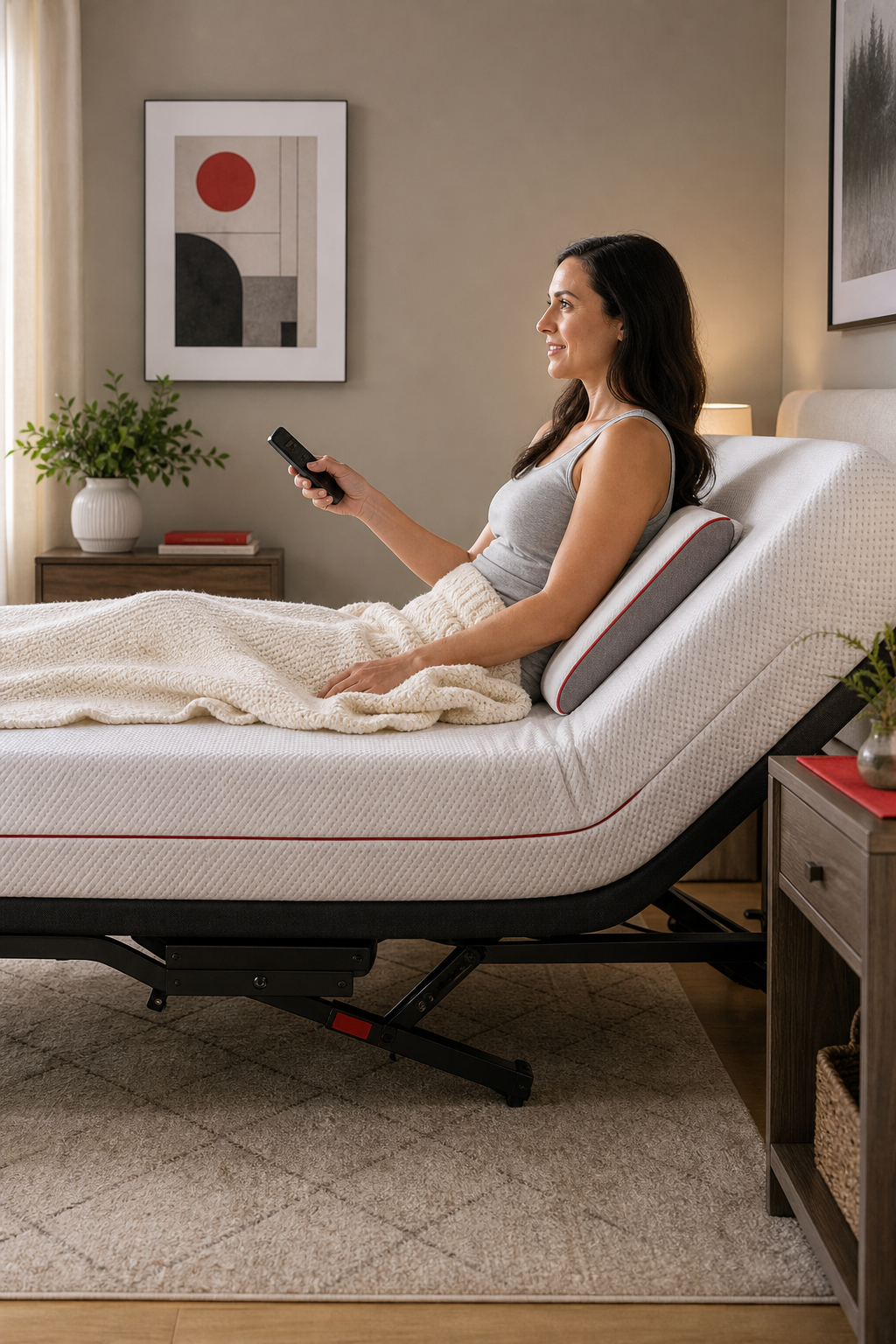 affordable electric adjustable bed with lumbar support