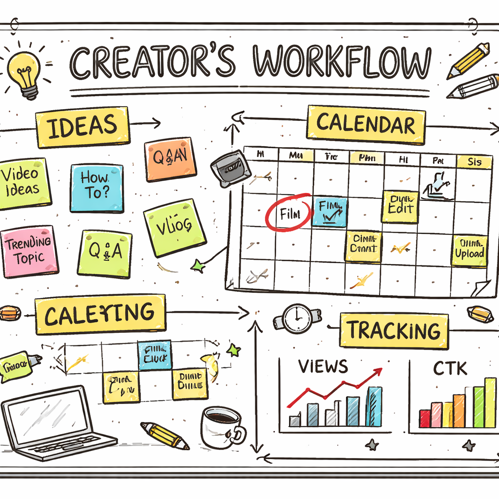 visual guide to YouTube workflow and tracking
