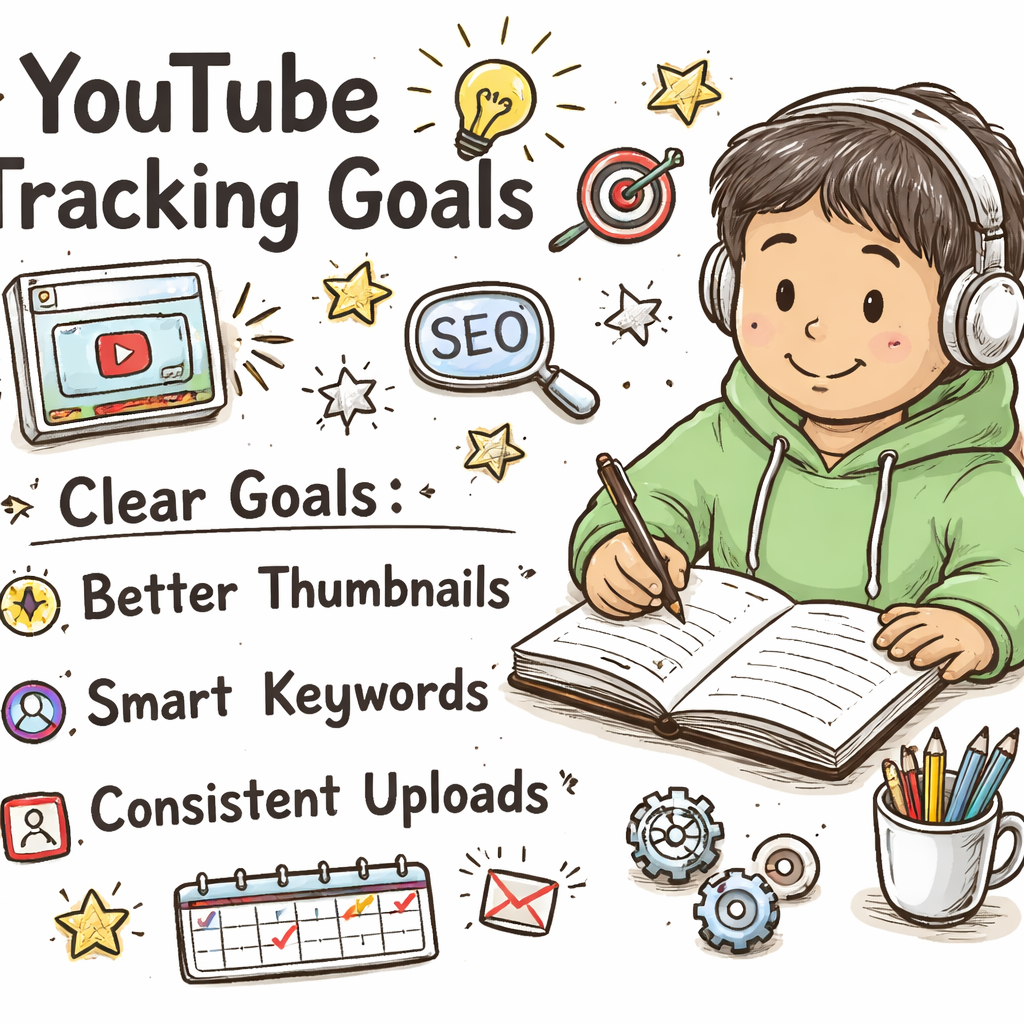 clear YouTube competitor tracking goals illustration.