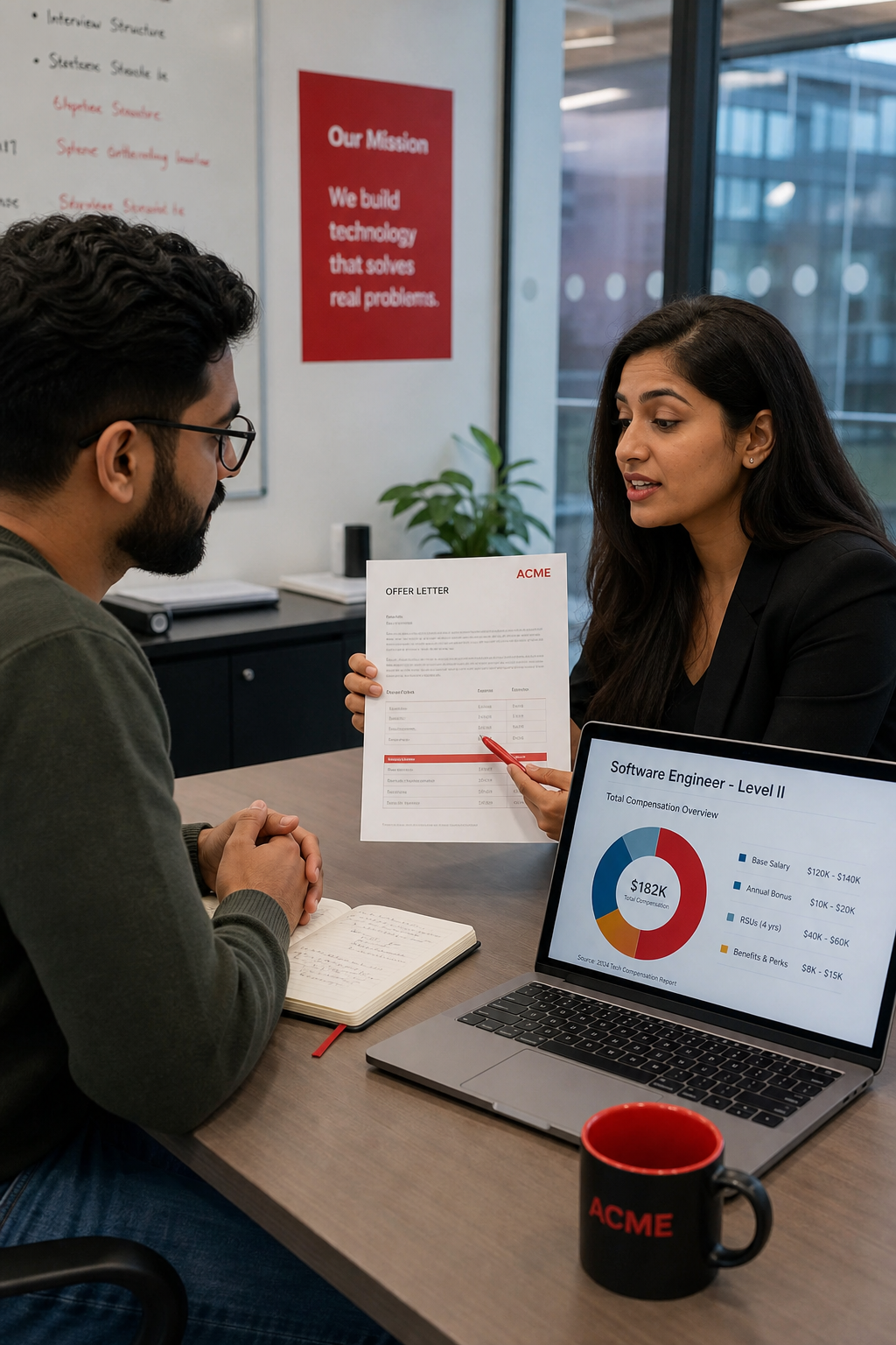 initiating salary discussion in tech interview