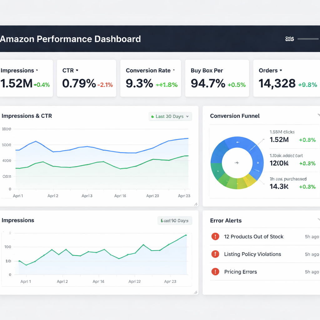 amazon performance monitoring dashboard illustration
