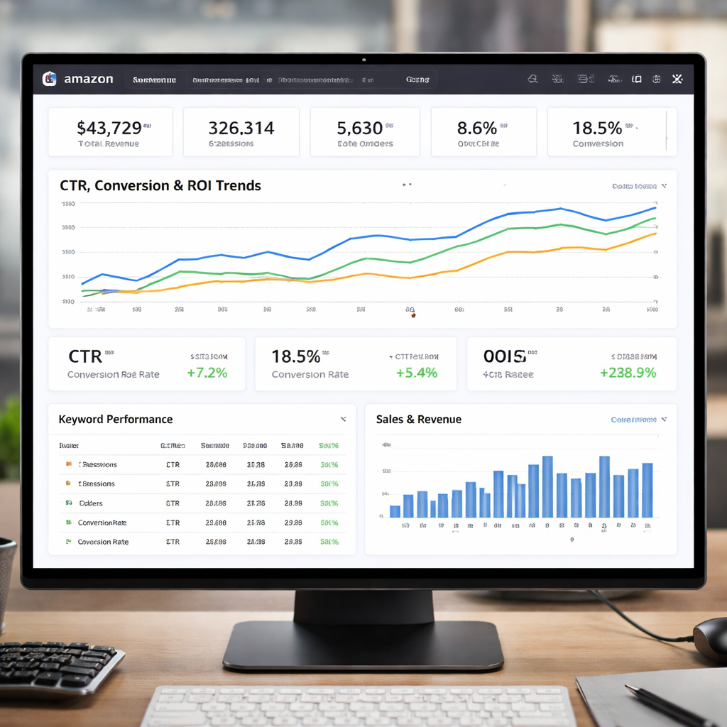 amazon marketplace seo consulting performance dashboard.