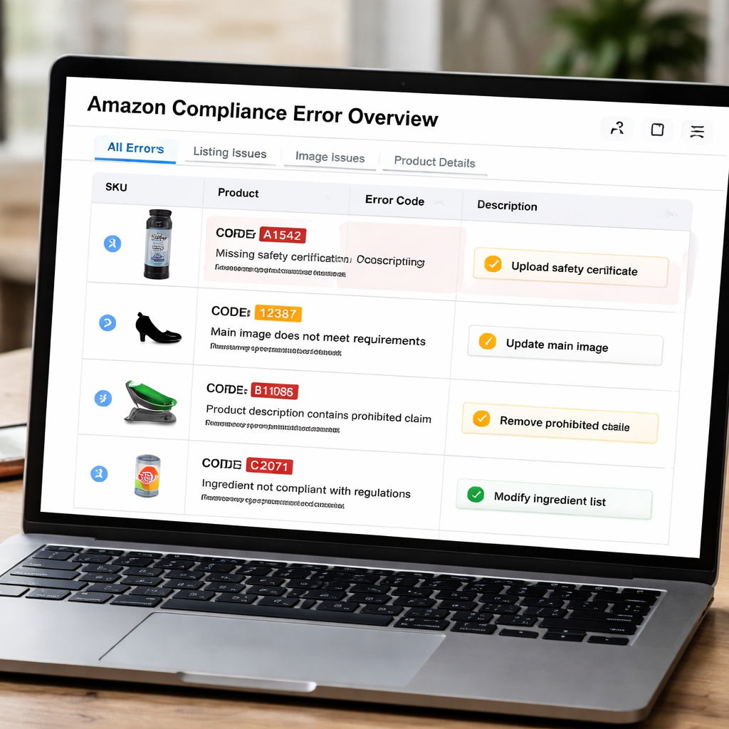 amazon product listing audit service compliance error overview