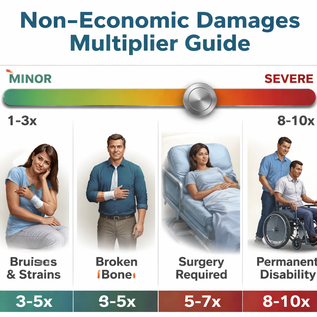 non‑economic damages multiplier guide.