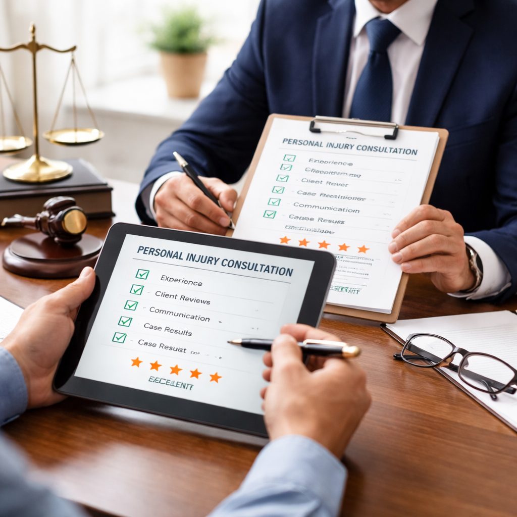 evaluating personal injury lawyer free consultation near me