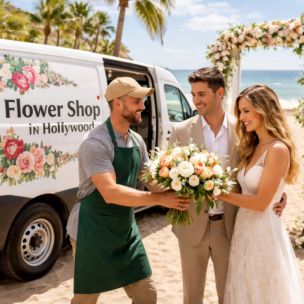 same‑day wedding flower delivery in Hollywood