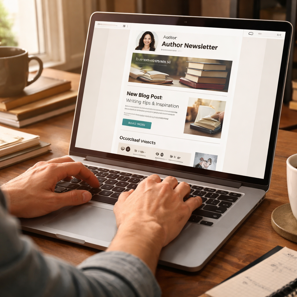 author newsletter email design example