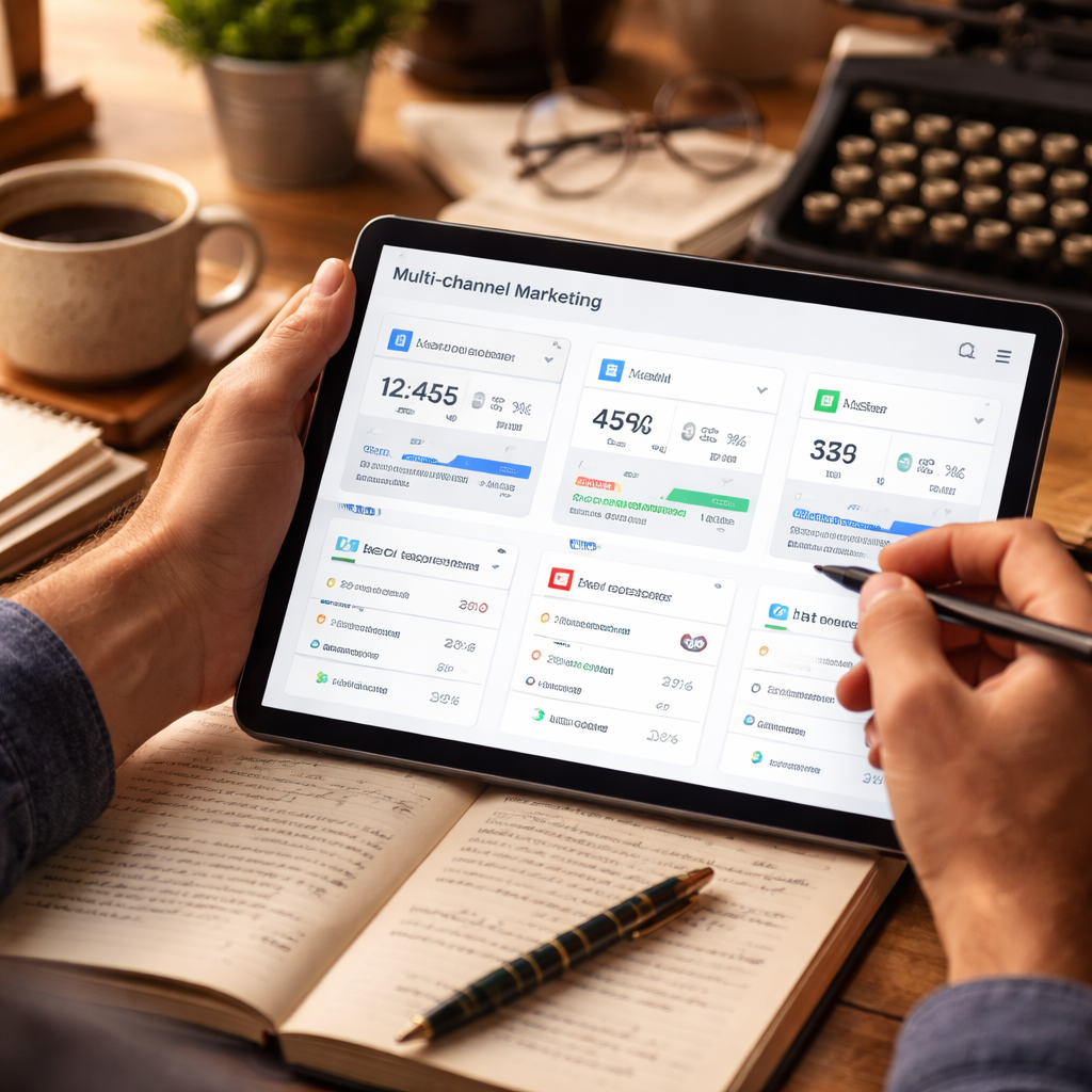 multi‑channel email marketing dashboard for authors