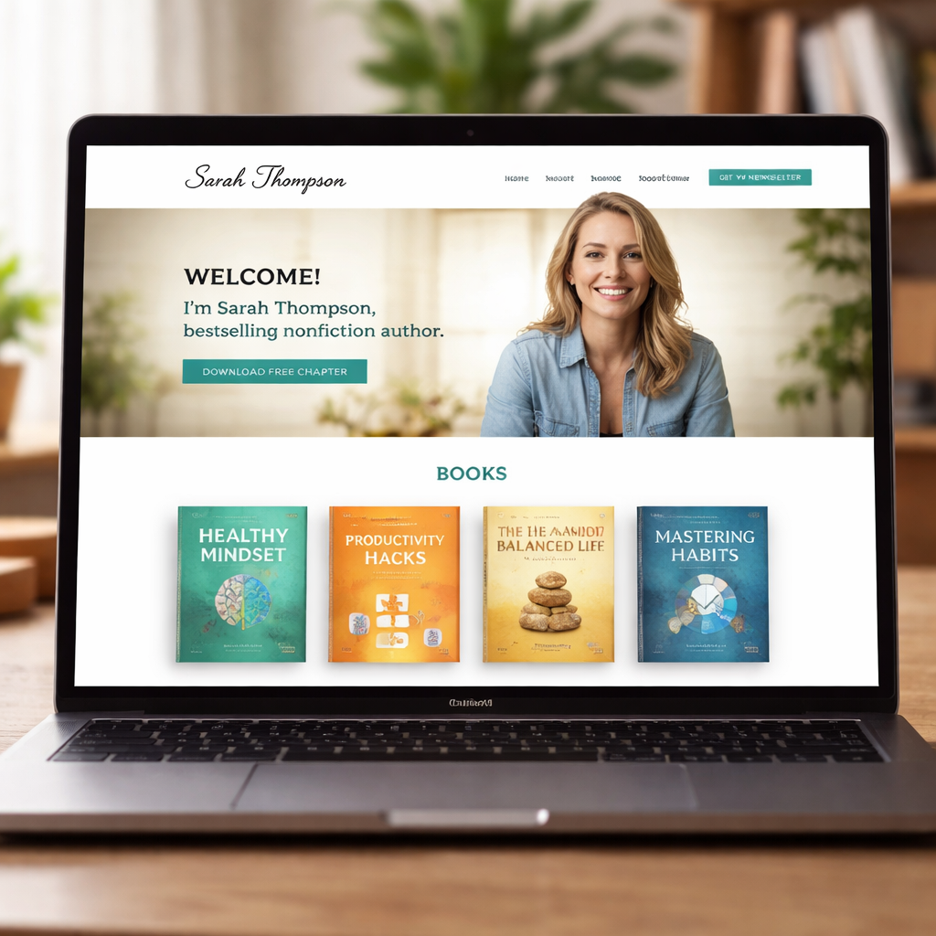 WordPress author website layout for nonfiction writers