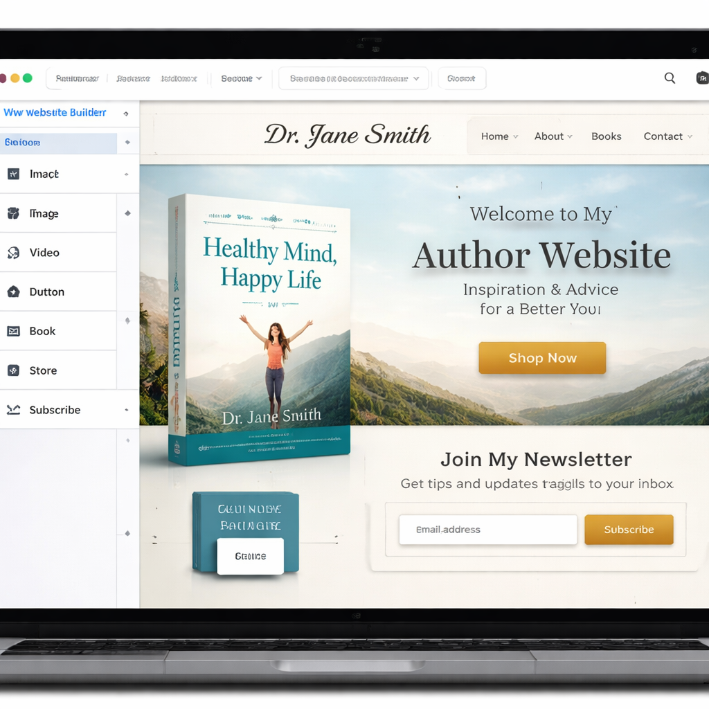 Wix author website builder layout for nonfiction writers