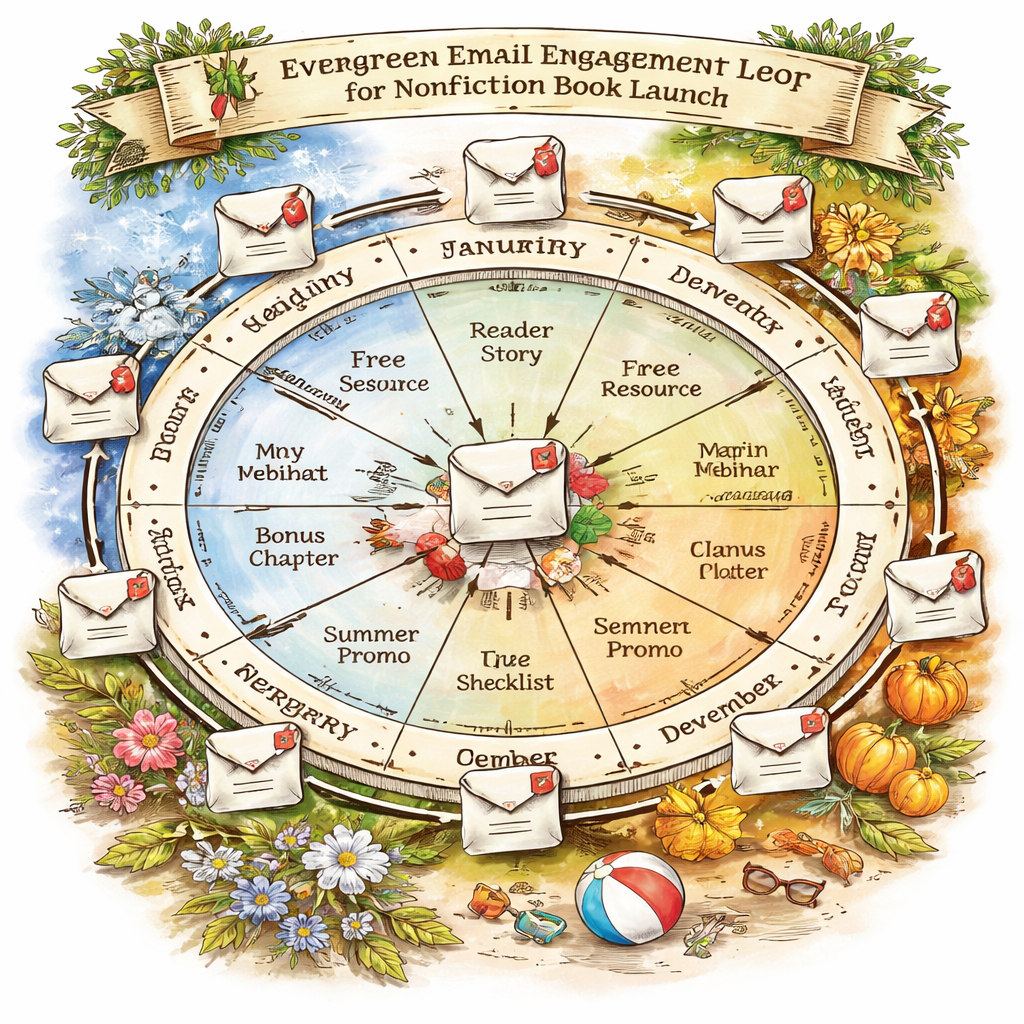 evergreen email engagement loop for nonfiction book launch