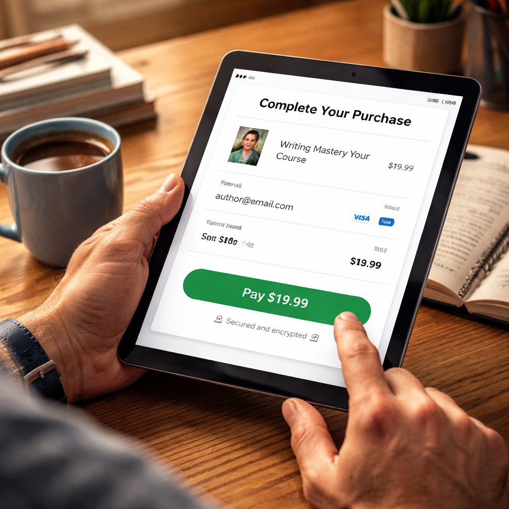 low‑fee checkout for books and courses