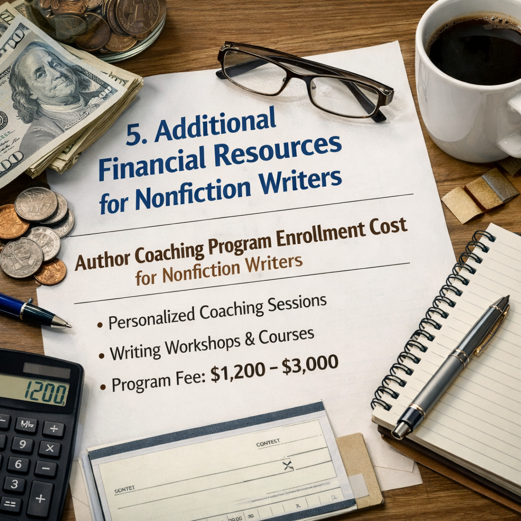 author coaching program enrollment cost for nonfiction writers 5. additional financial resources for nonfiction writers