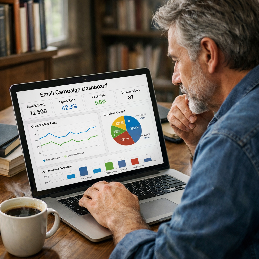 author email campaign dashboard analysis