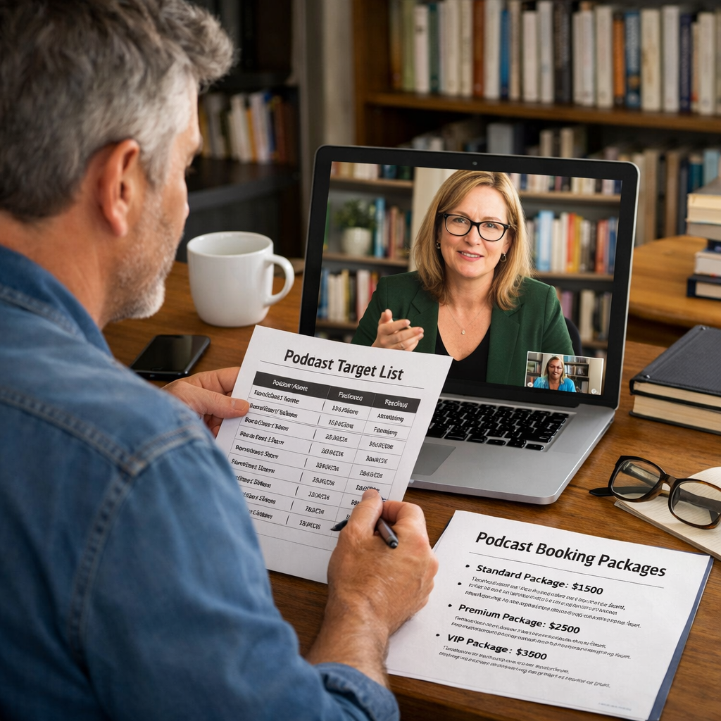 hire a book publicist for podcast booking package price consultation
