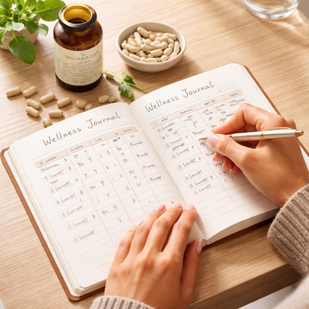 tracking ashwagandha effects in a journal