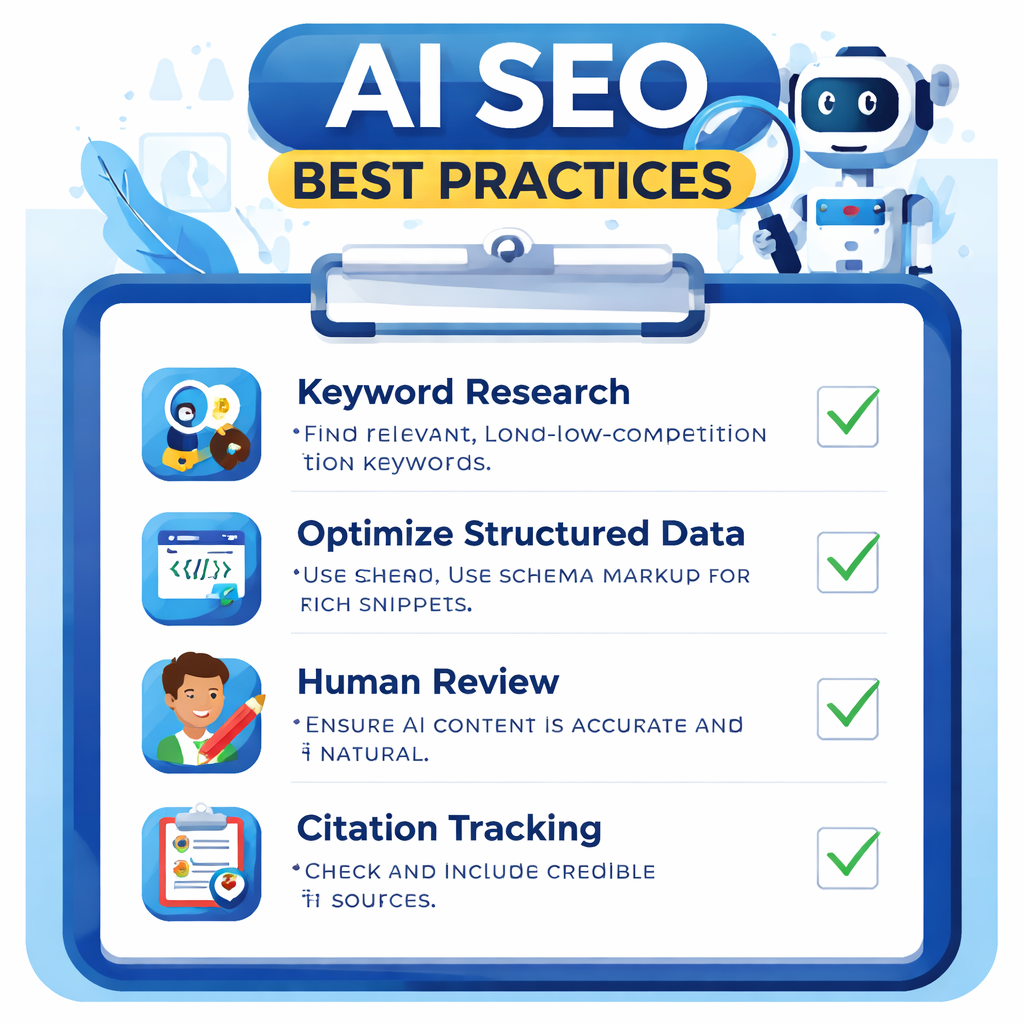 AI SEO best practices infographic