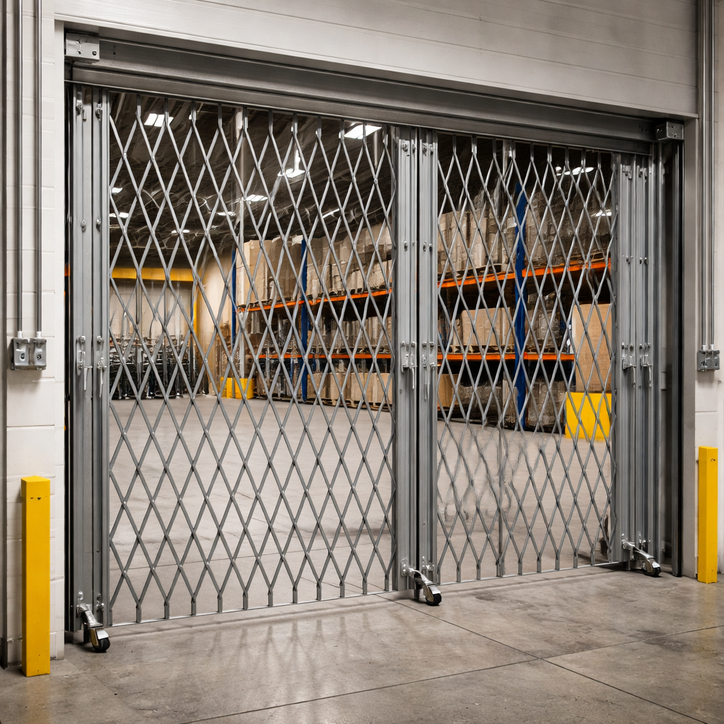 high-security commercial folding gate