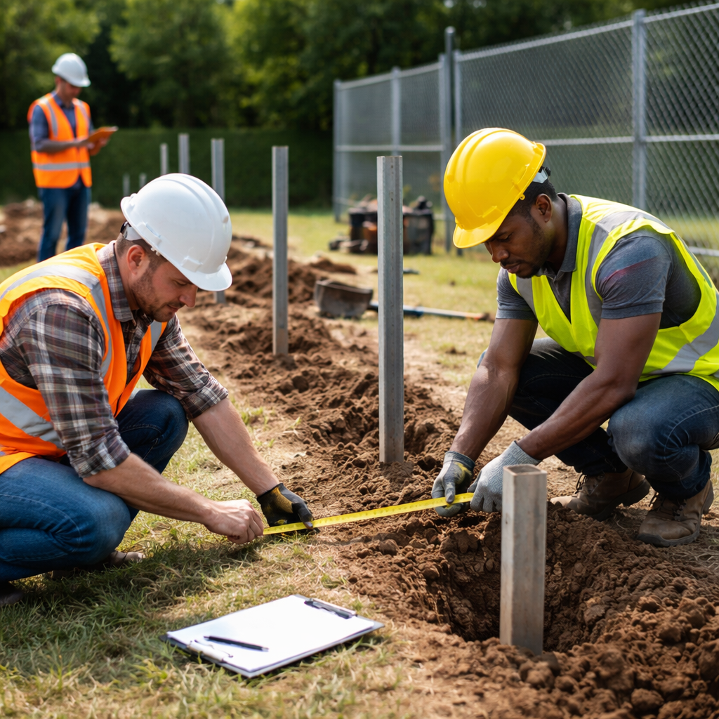 security fence installation cost measurement process