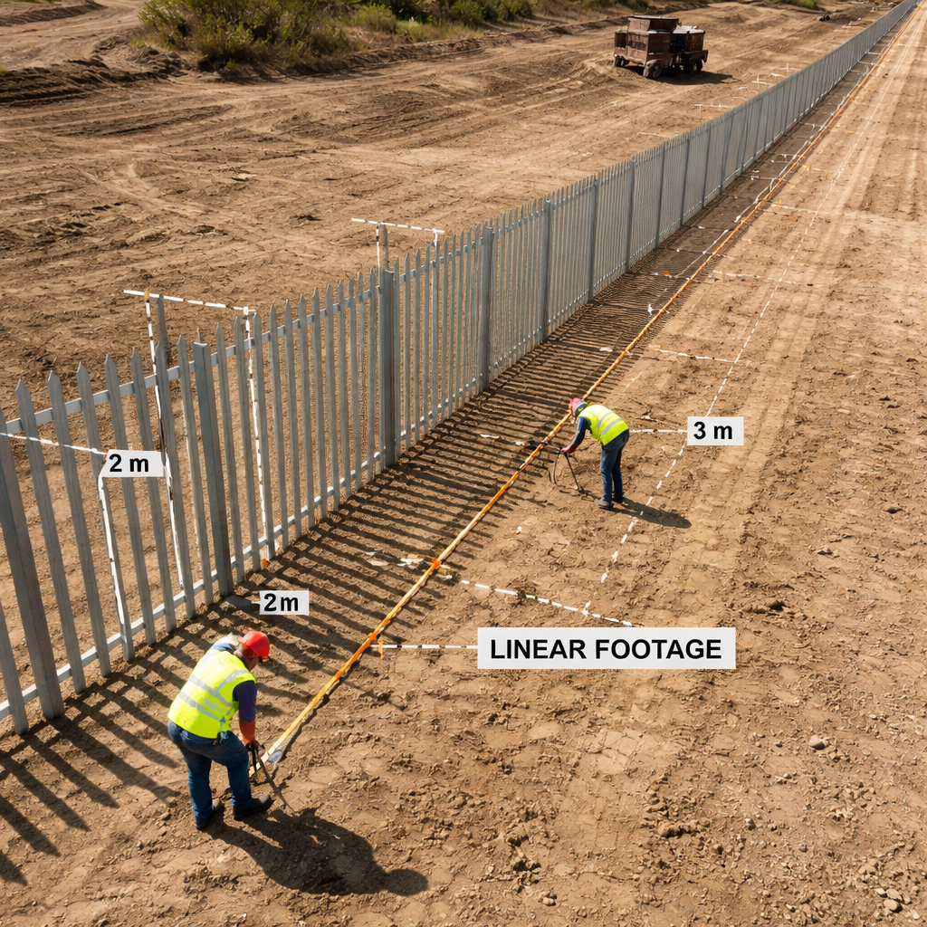 palisade fence layout and measurement guide