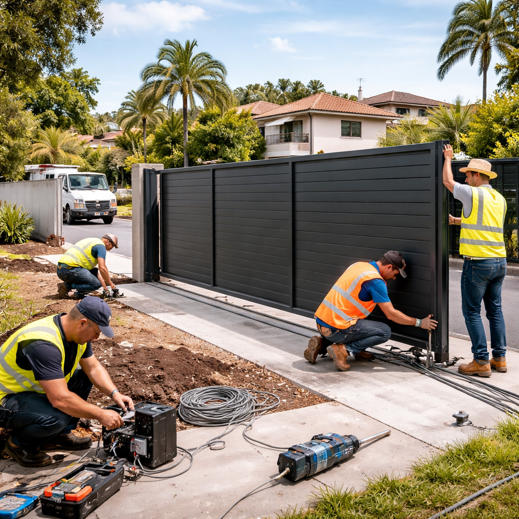 installation process for automated gate in Sydney