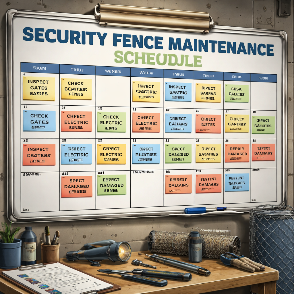 security fence maintenance schedule visual