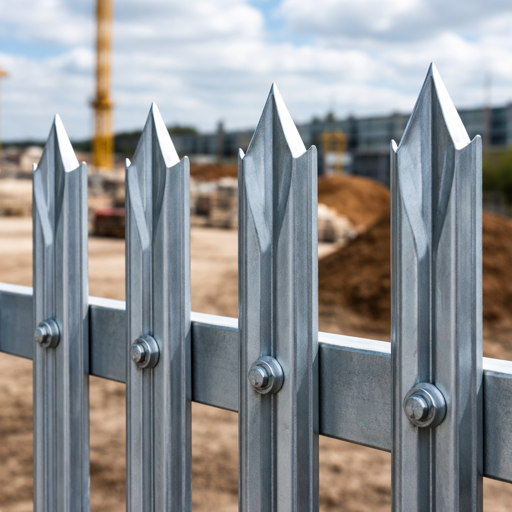 palisade fence steel profile and heads
