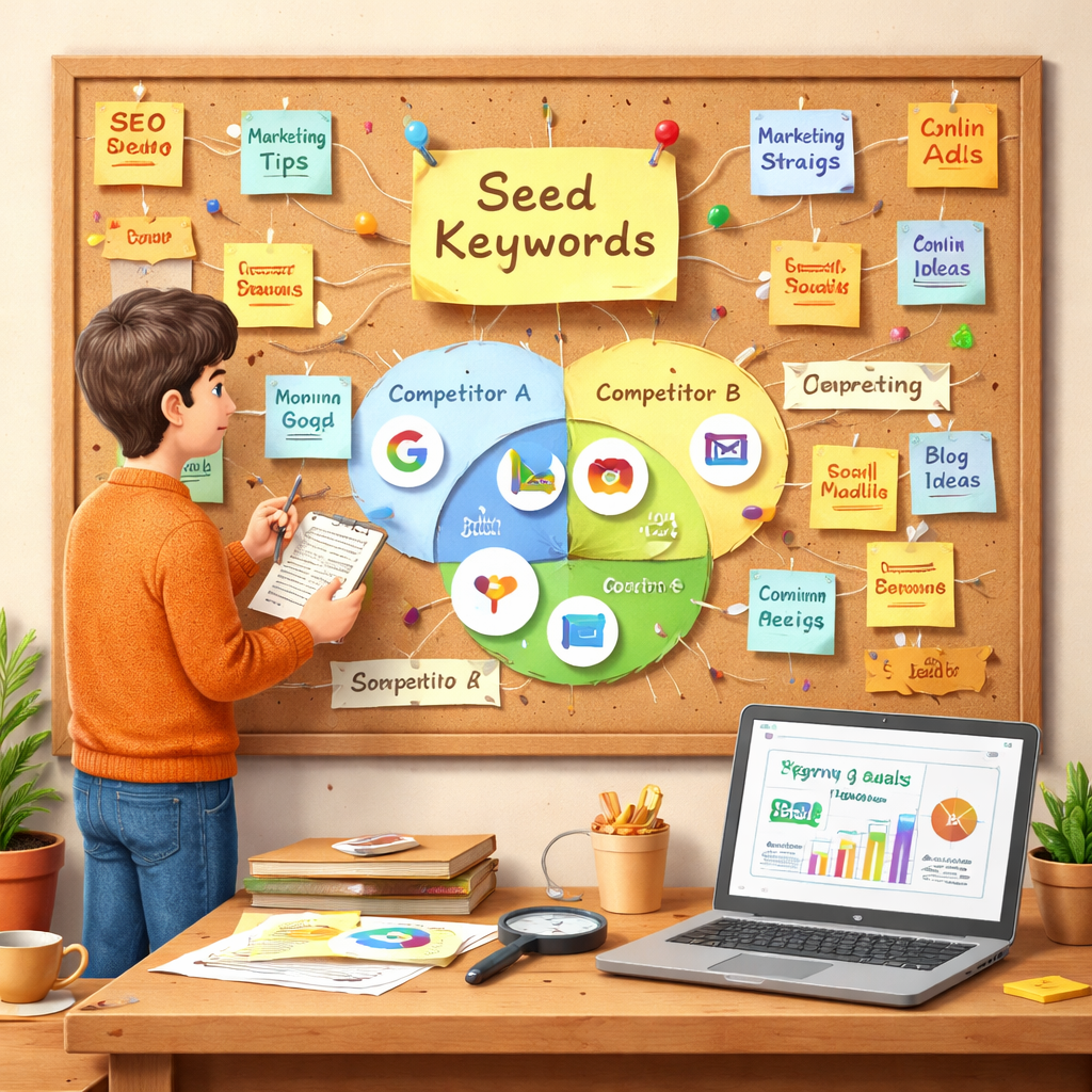 keyword gap analysis tool seed keywords visualization