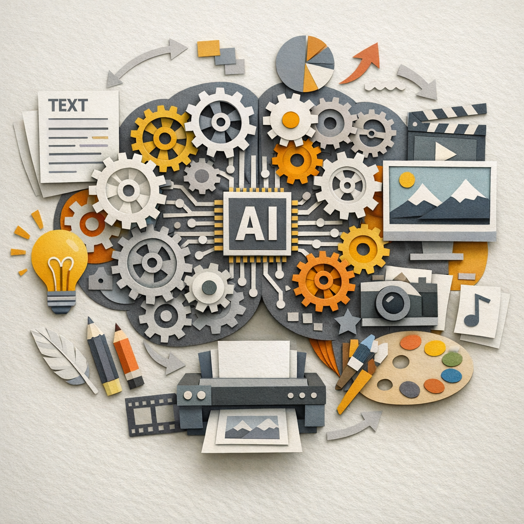 AI content automation concept visual