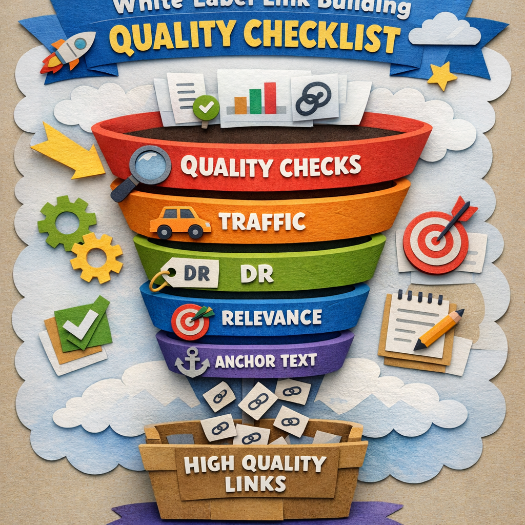 white label link building quality checklist visual