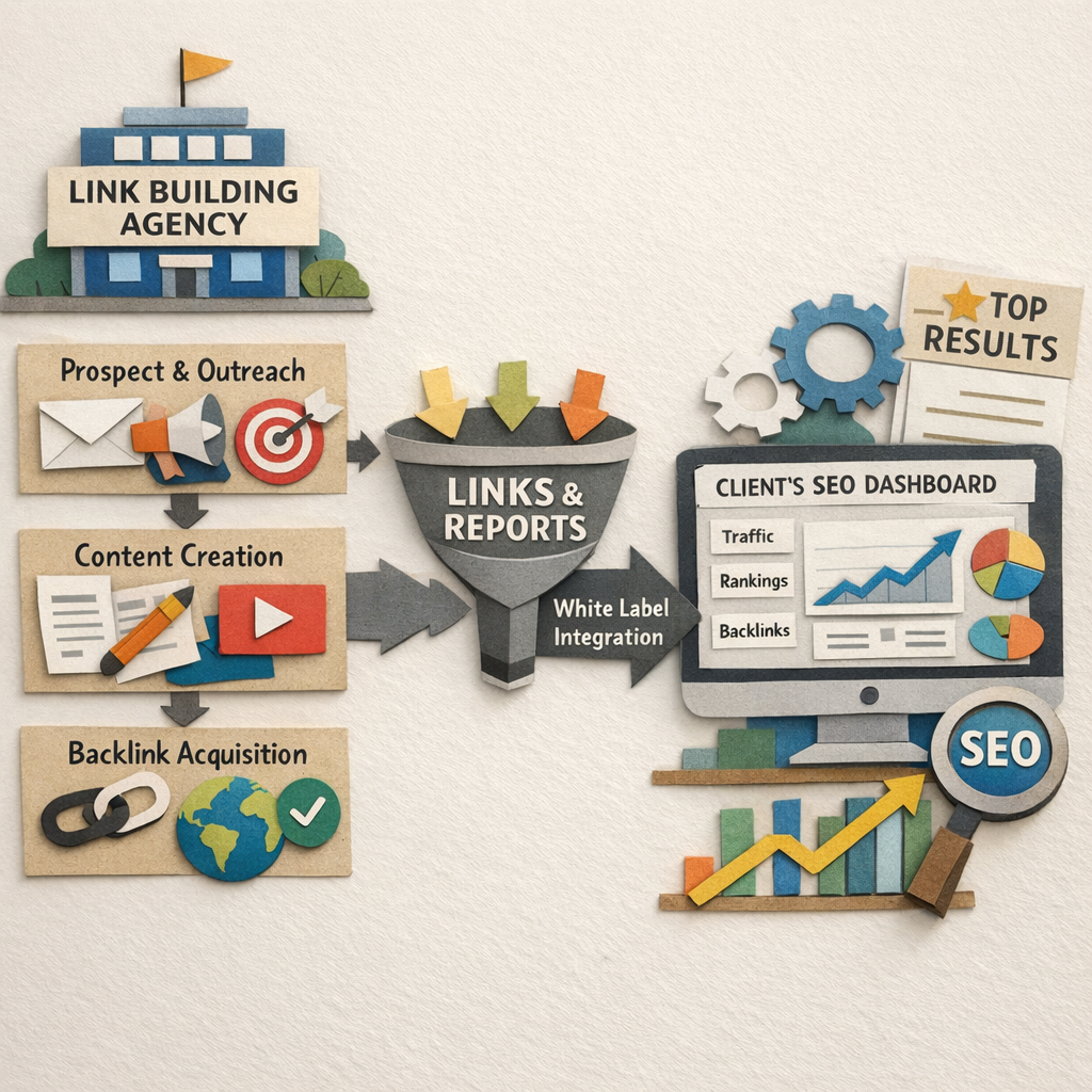 white label link building agency integration workflow